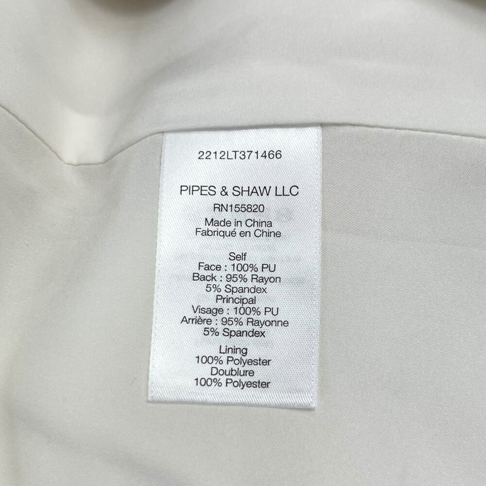 Veronica Beard Beacon Dickey Jacket Faux Leather Ecru Size 0 NWT - Picture 7 of 12